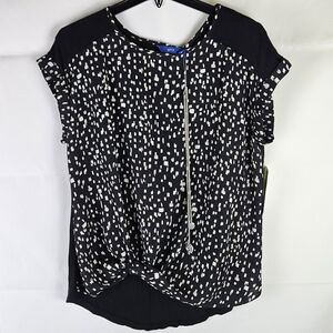 NWT Apt. 9 Blouse W/ Necklaces Women L New Going Out Minimalist Old Money Casual